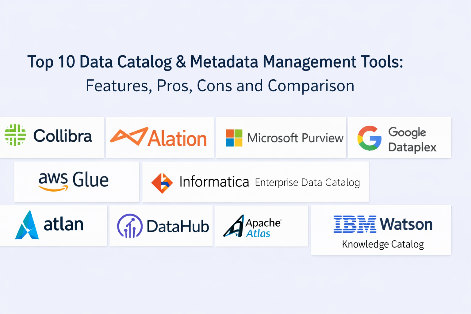 Data Management Tools Examples Top 10 Data Catalog and Metadata Management Tools: Features, Pros, Cons ...
