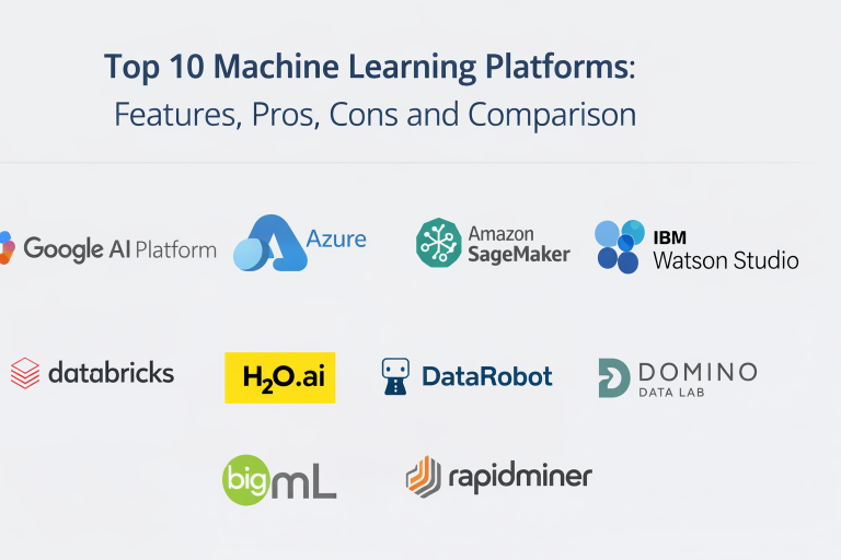 Top Platform Machine Top 10 Machine Learning Platforms: Features, Pros, Cons and Comparison ...