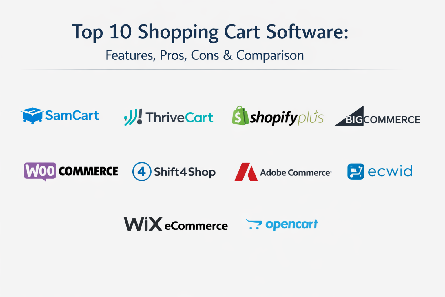 Cart Software Top 10 Shopping Cart Software: Features, Pros, Cons & Comparison ...