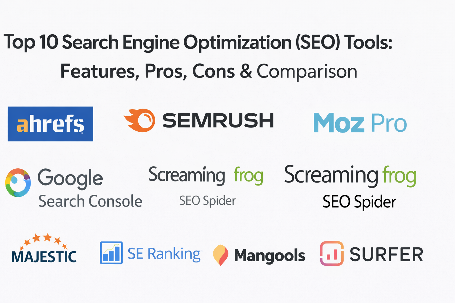 Top 10 Search Engine Optimization (SEO) Tools: Features, Pros, Cons ...