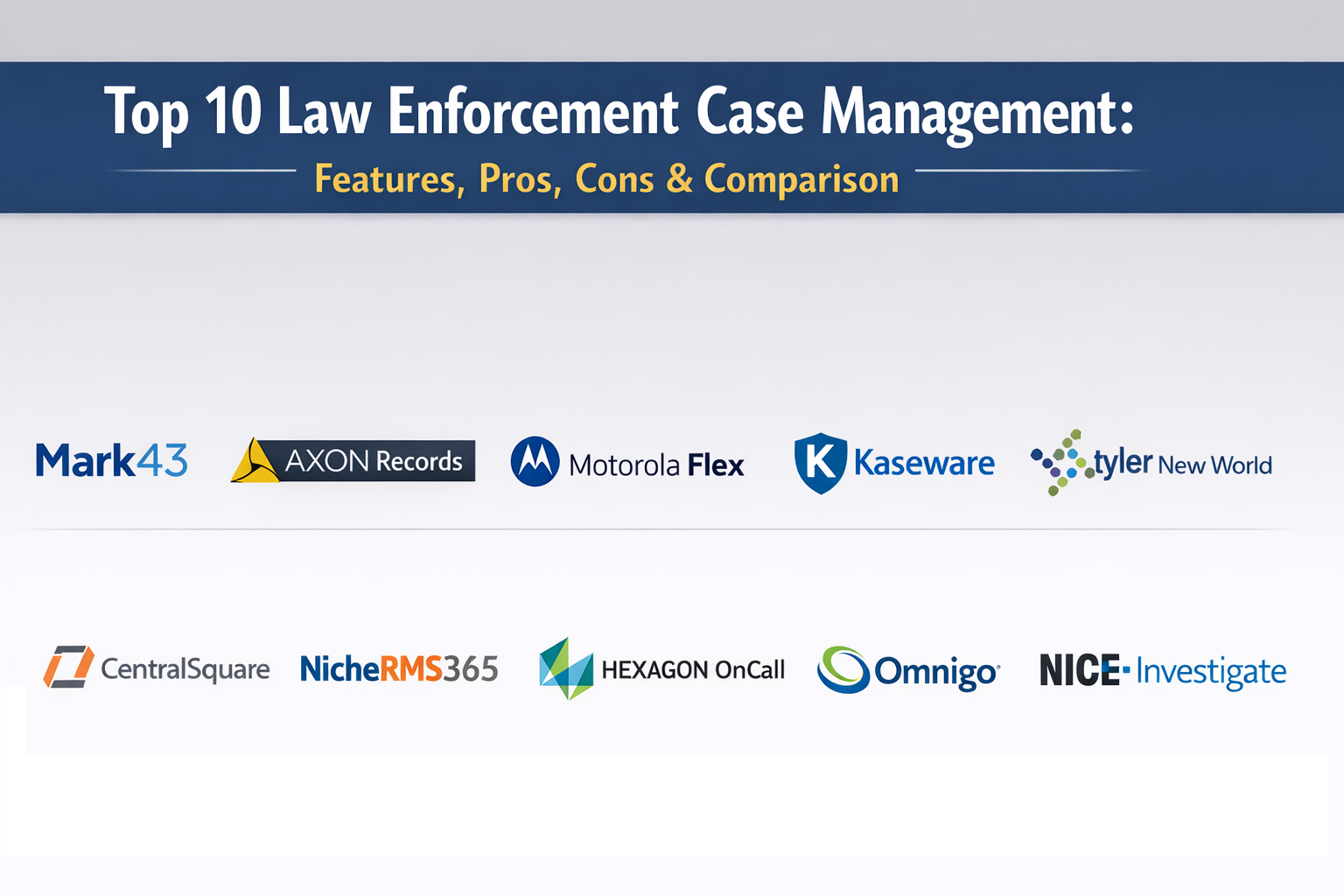 Top 10 Law Enforcement Case Management Software: Features, Pros, Cons ...