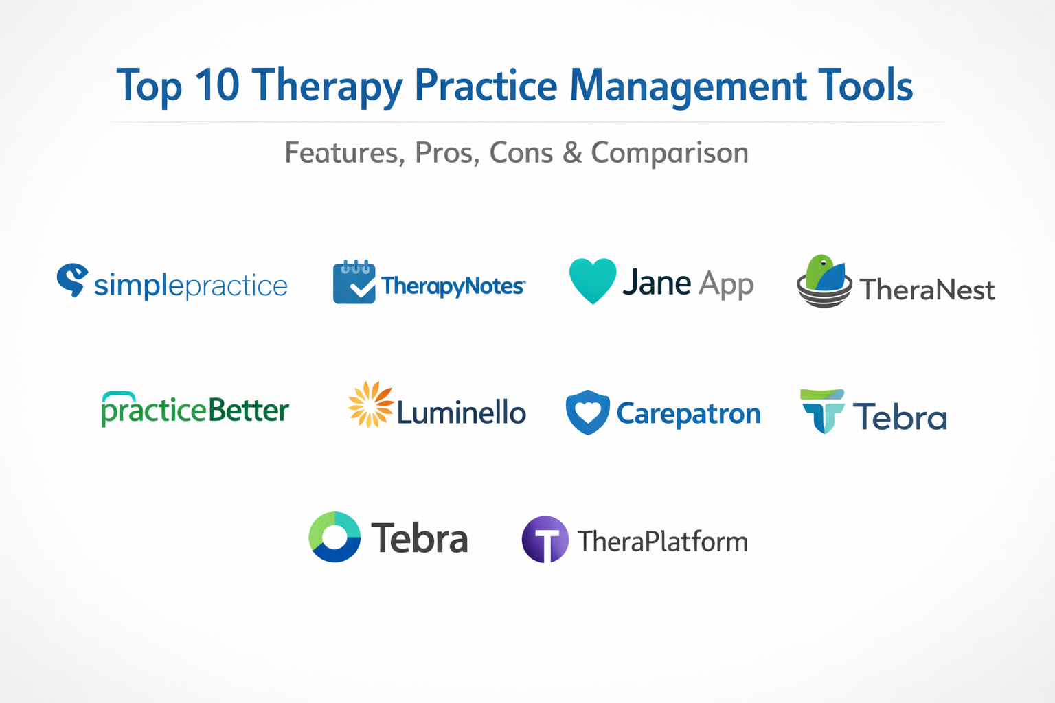 Top 10 Therapy Practice Management Tools: Features, Pros, Cons ...