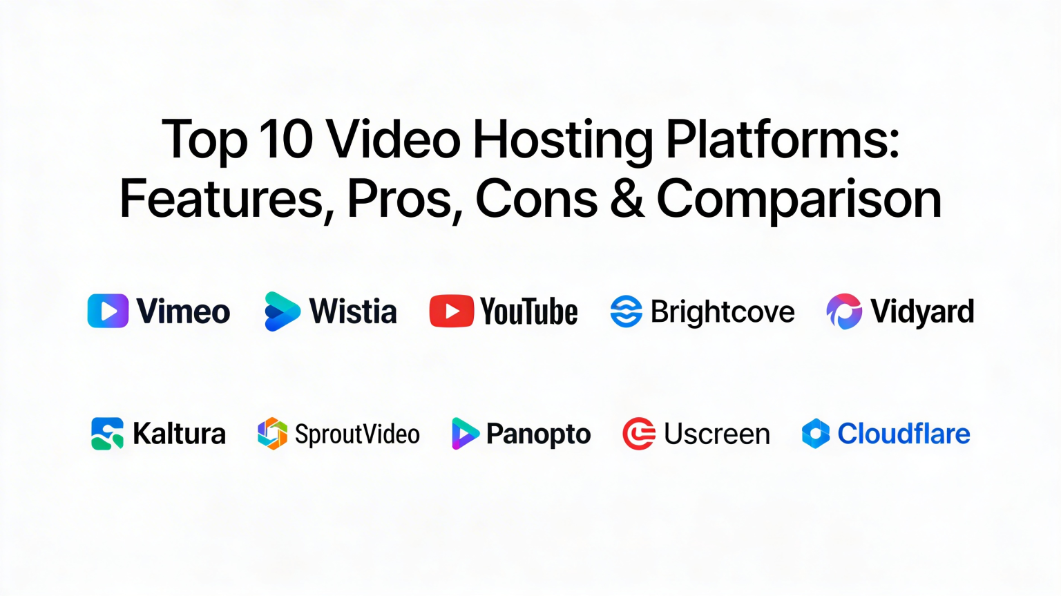 Top 10 Video Hosting Platforms: Features, Pros, Cons & Comparison ...