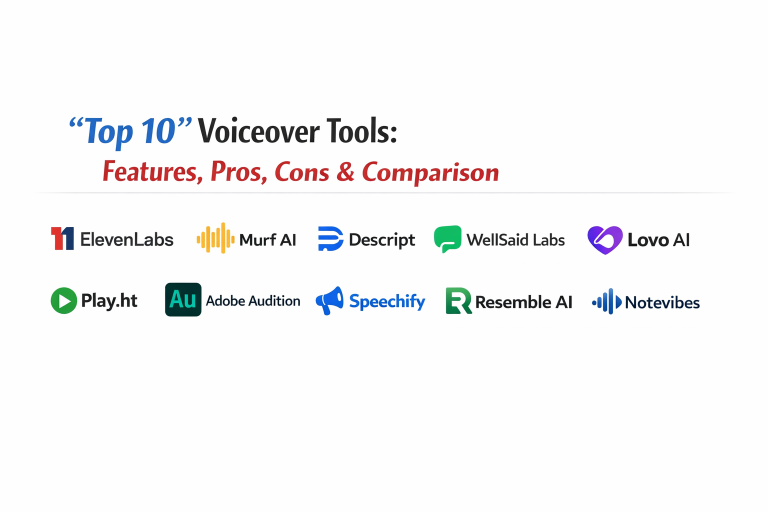 Top 10 Voiceover Tools: Features, Pros, Cons & Comparison - DevOps ...