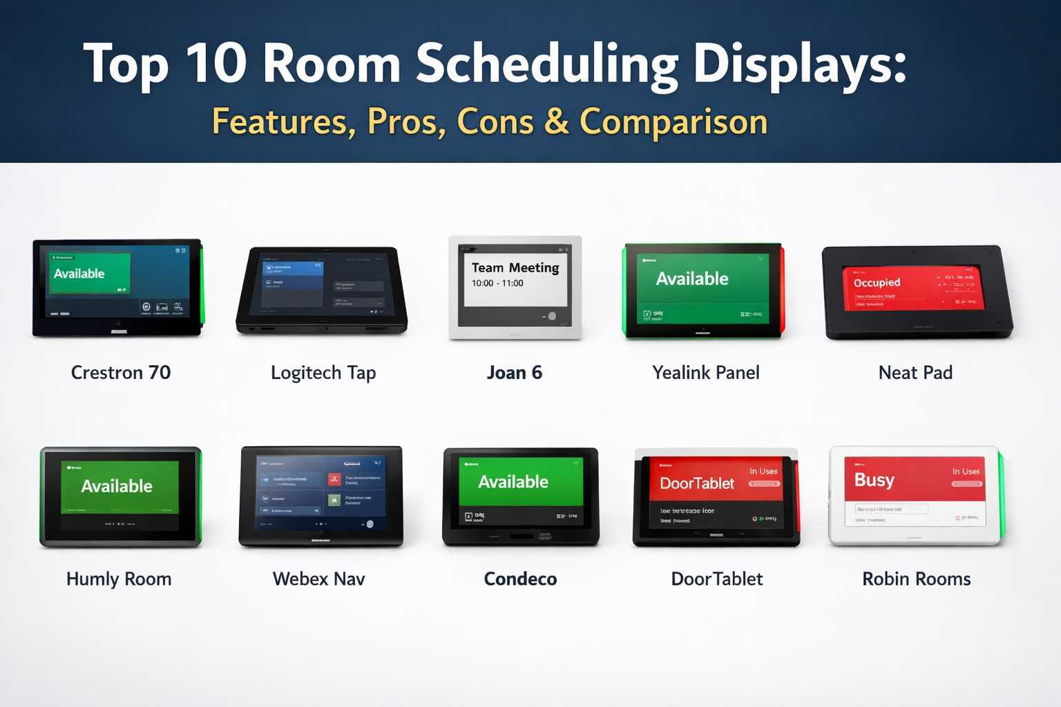 Top 10 Room Scheduling Displays: Features, Pros, Cons & Comparison ...