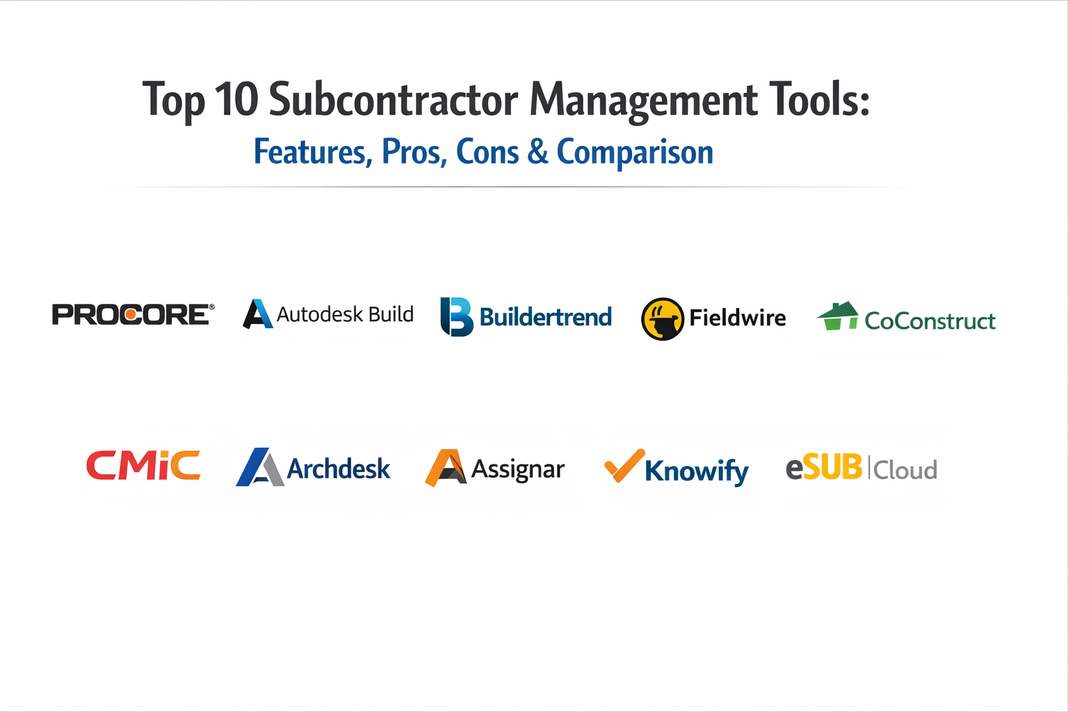 Top 10 Subcontractor Management Tools: Features, Pros, Cons ...